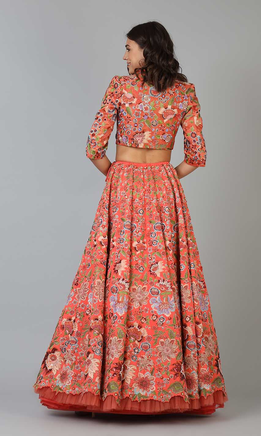 Talia Floral Lehenga with Jacket