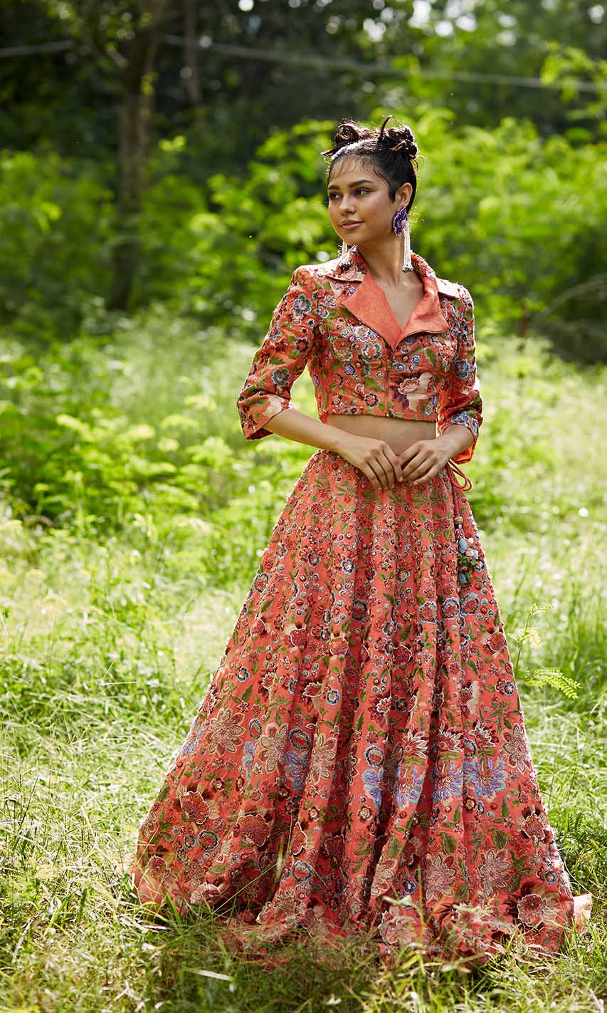 Talia Floral Lehenga with Jacket