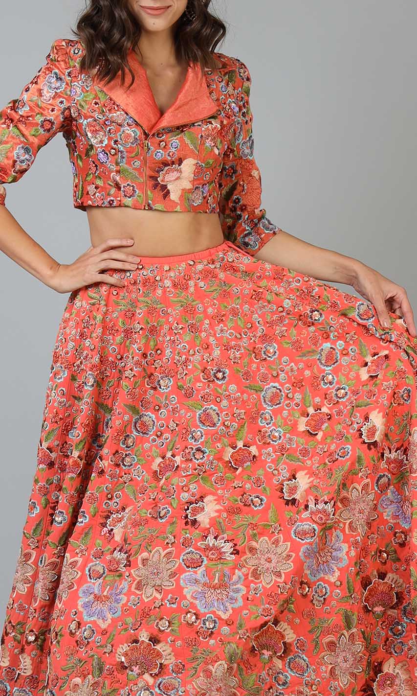 Talia Floral Lehenga with Jacket