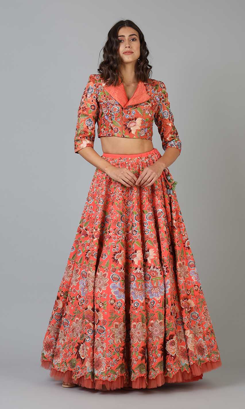 Talia Floral Lehenga with Jacket