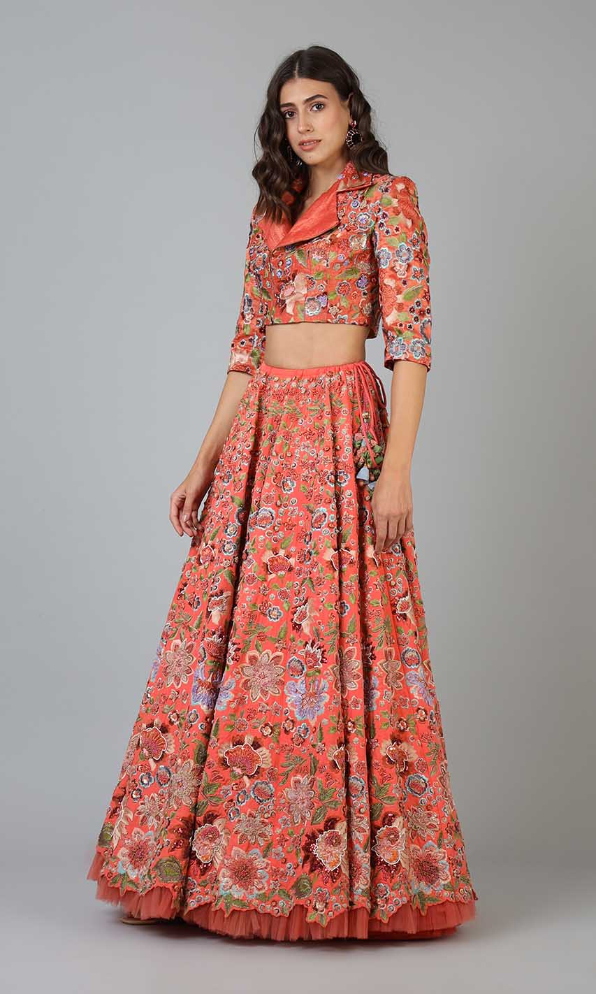 Talia Floral Lehenga with Jacket