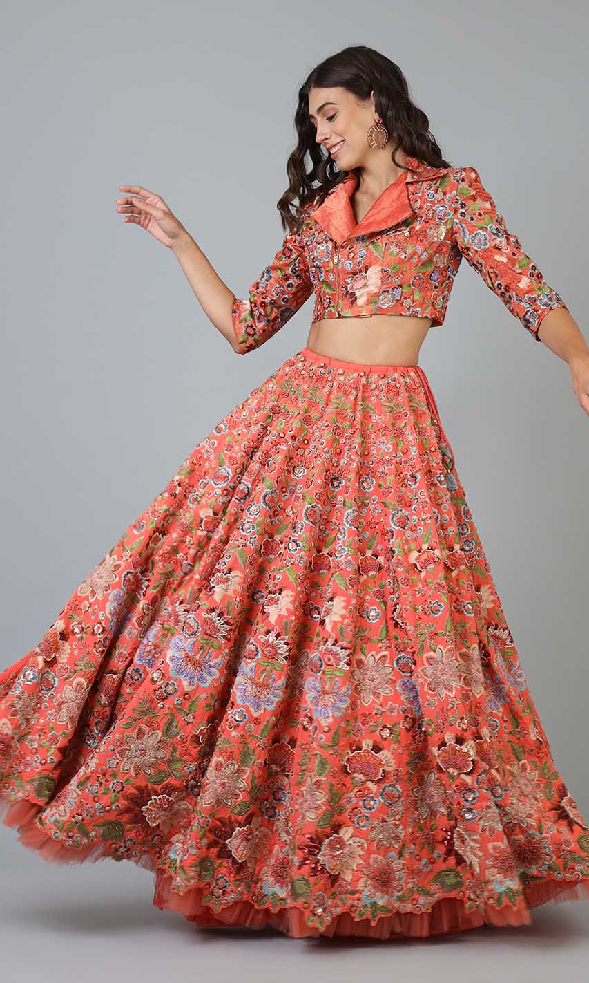 Talia Floral Lehenga with Jacket