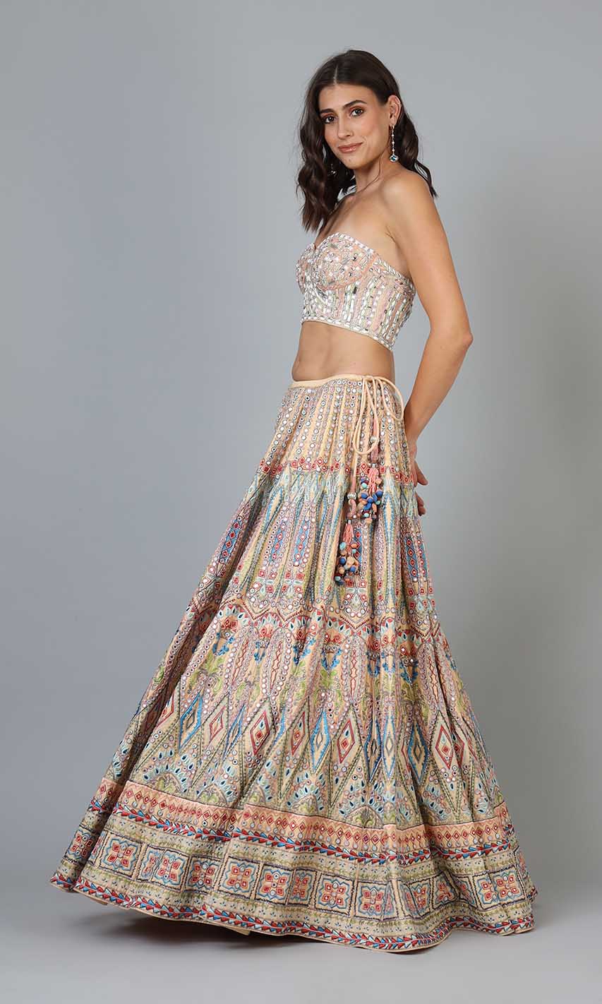 Freya Geometric Lehenga Set