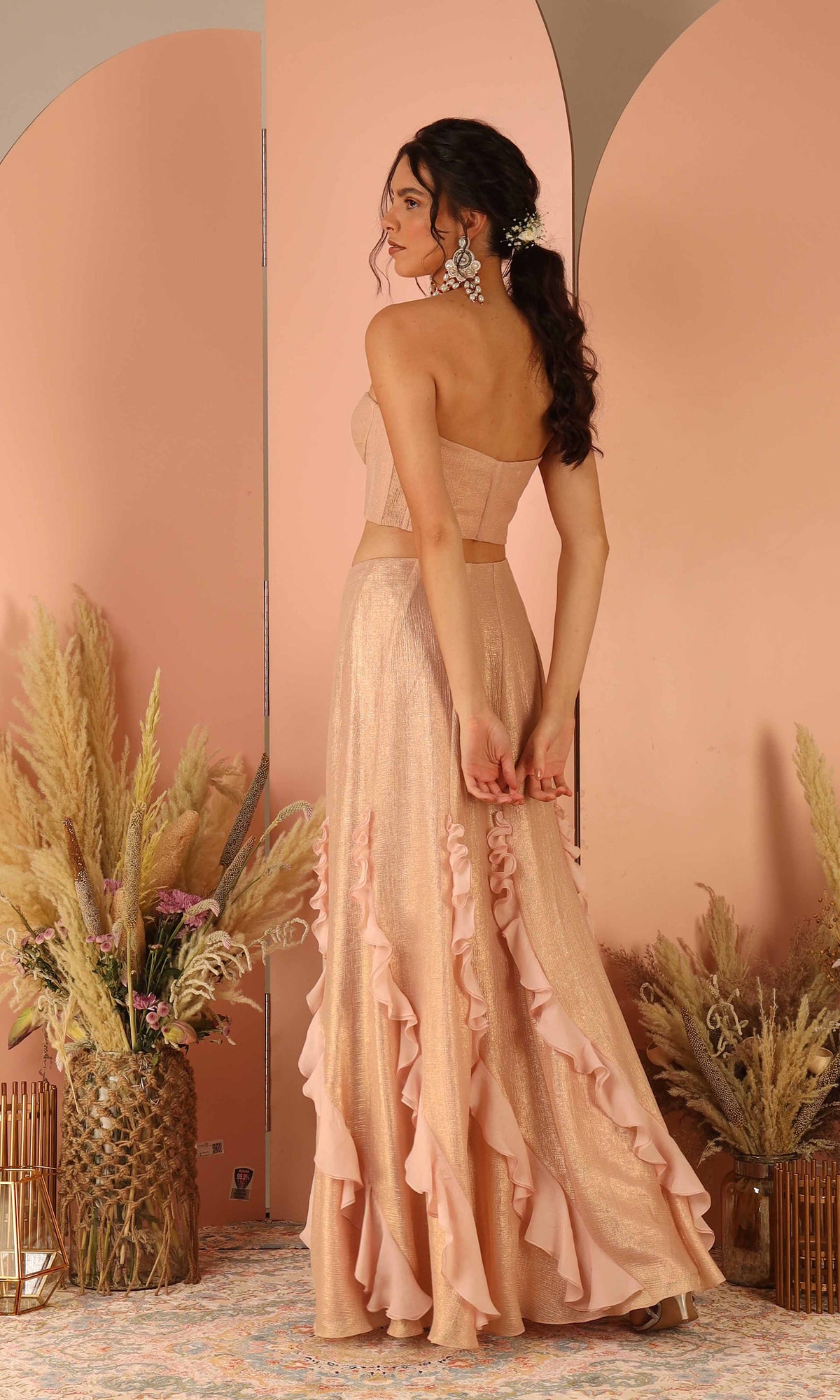 Myra Blush Pink Skirt Set