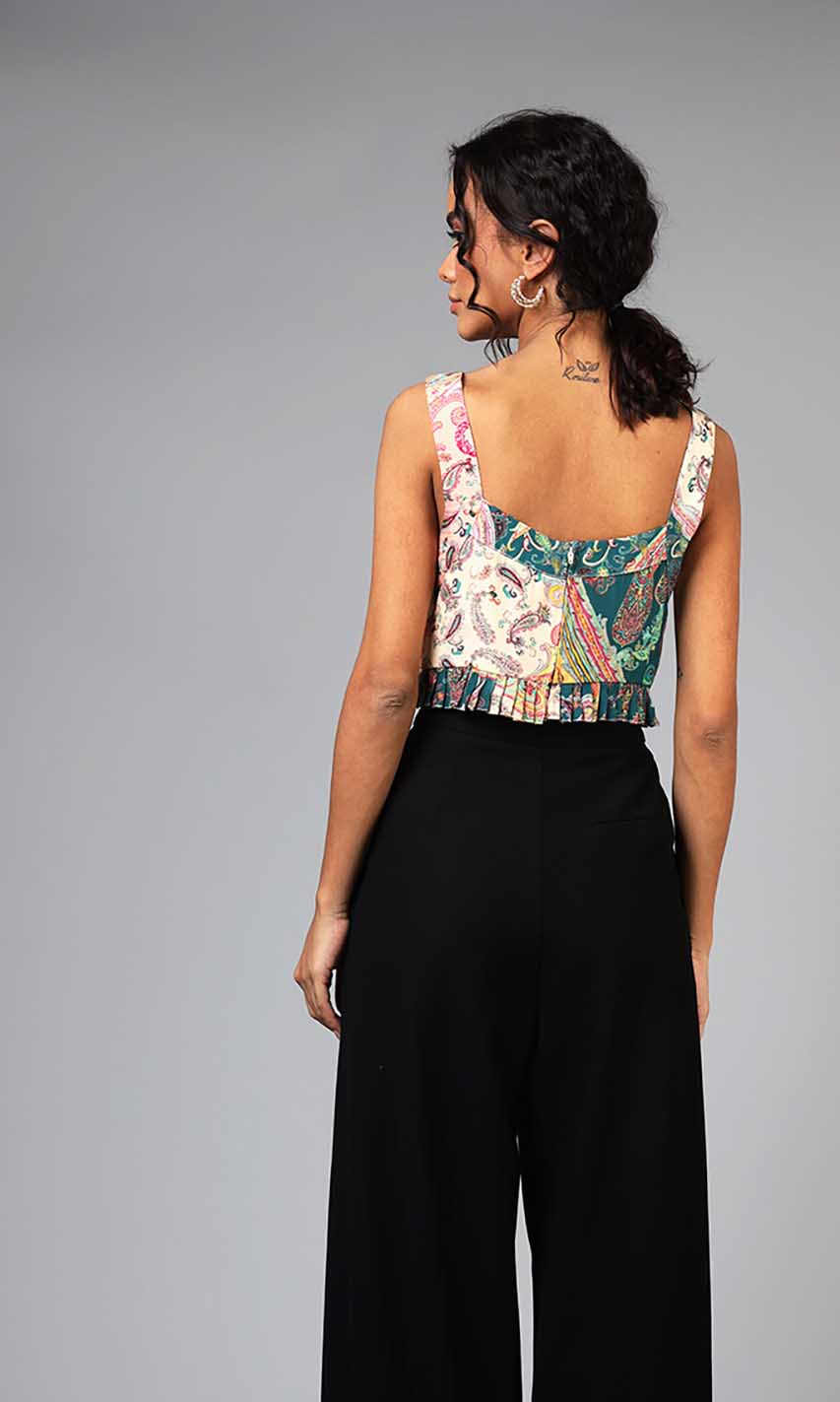 Kiara Paisley Crop Top