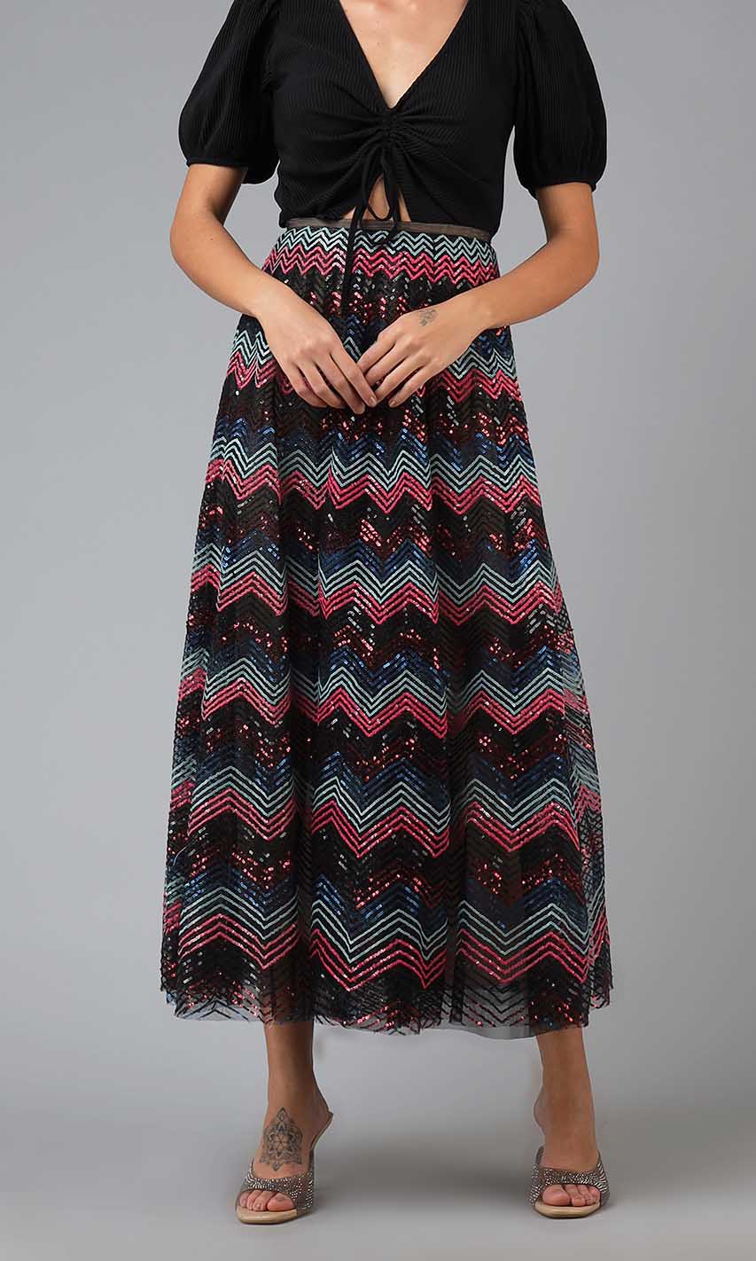Reyna Sequin Skirt
