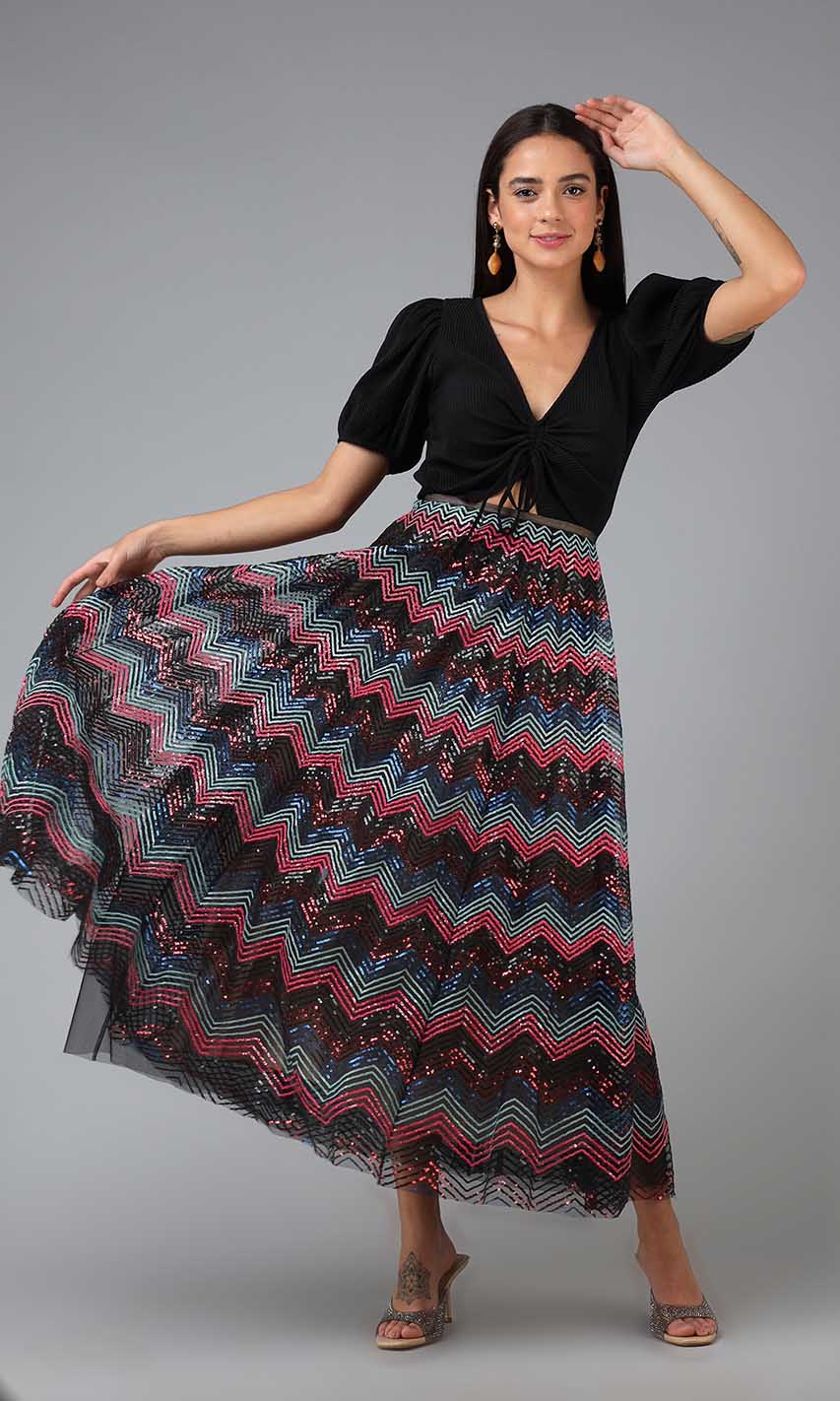 Reyna Sequin Skirt