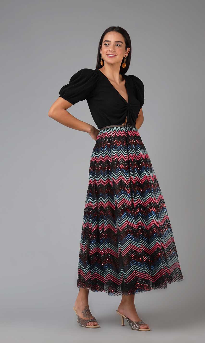 Reyna Sequin Skirt