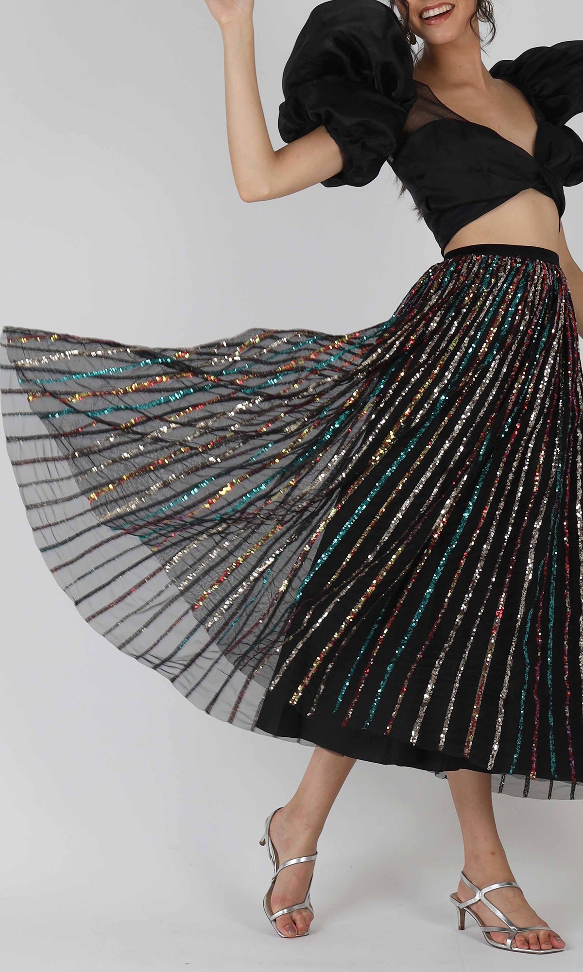 Gloria Metallic Skirt