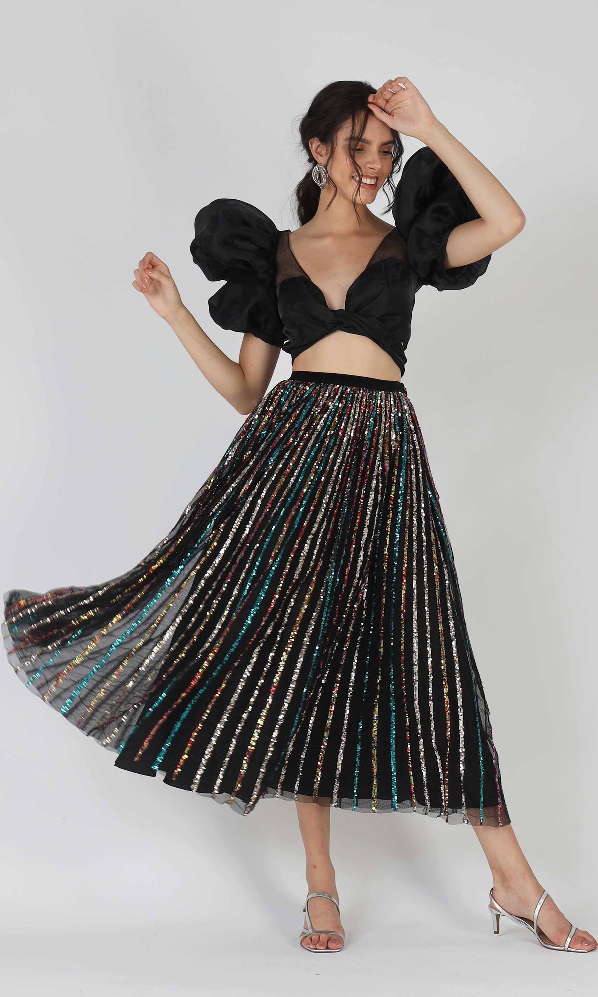 Gloria Metallic Skirt