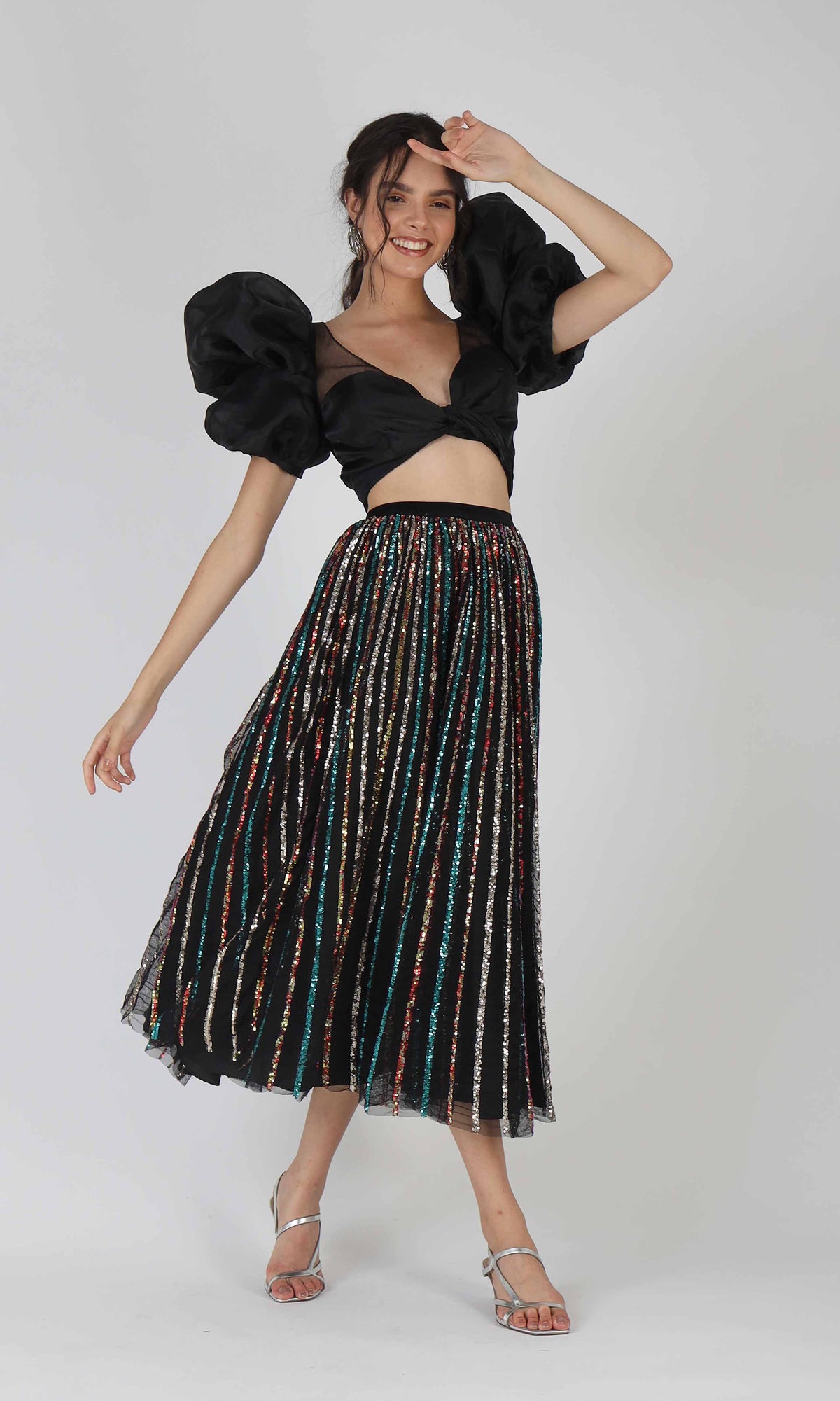 Gloria Metallic Skirt