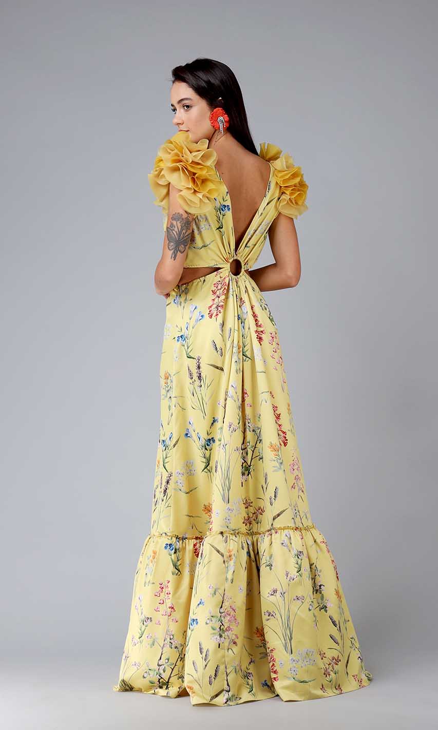 Esther Lemon Yellow Gown