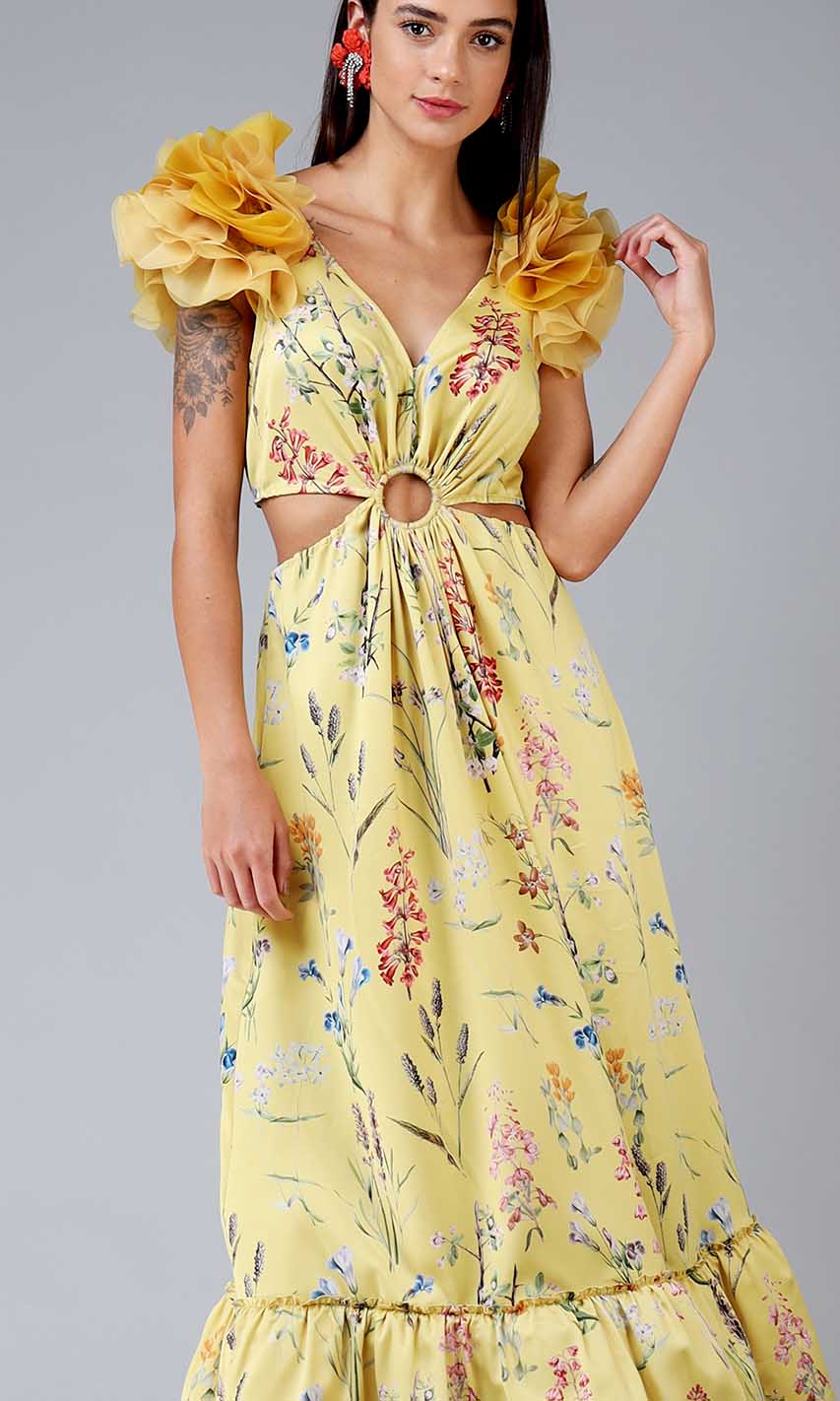 Esther Lemon Yellow Gown