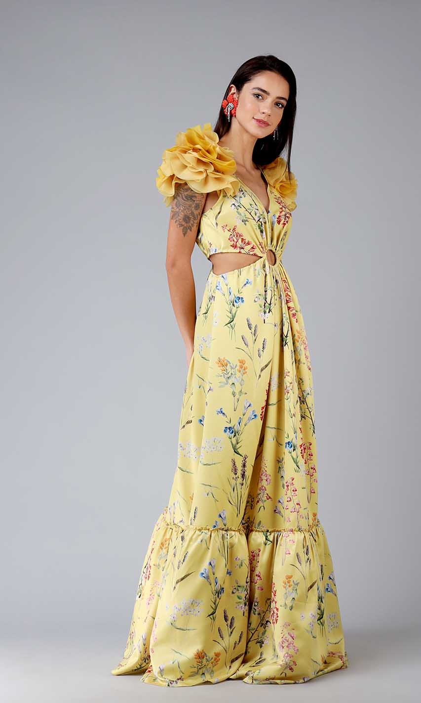 Esther Lemon Yellow Gown
