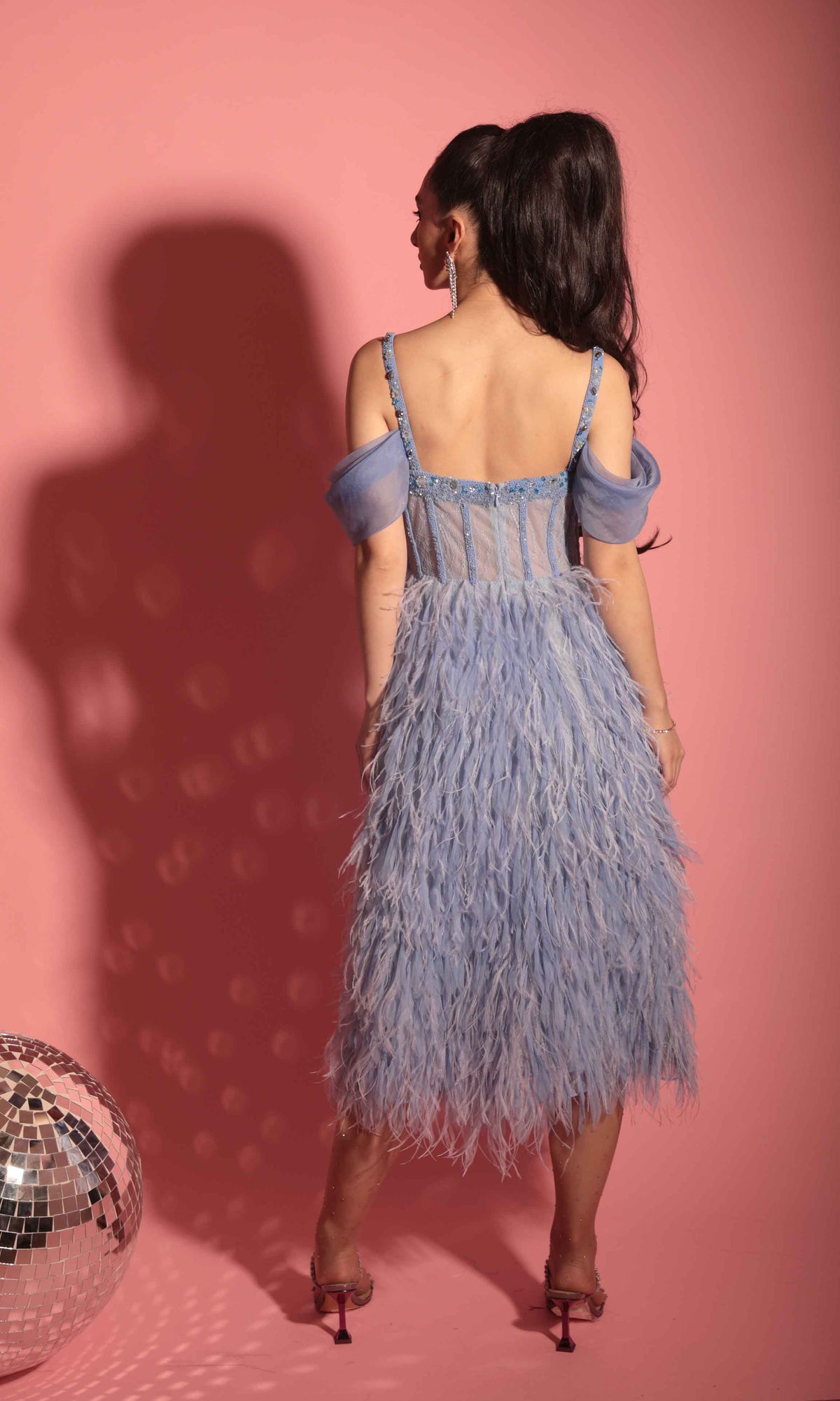Chrishell Feather Dress