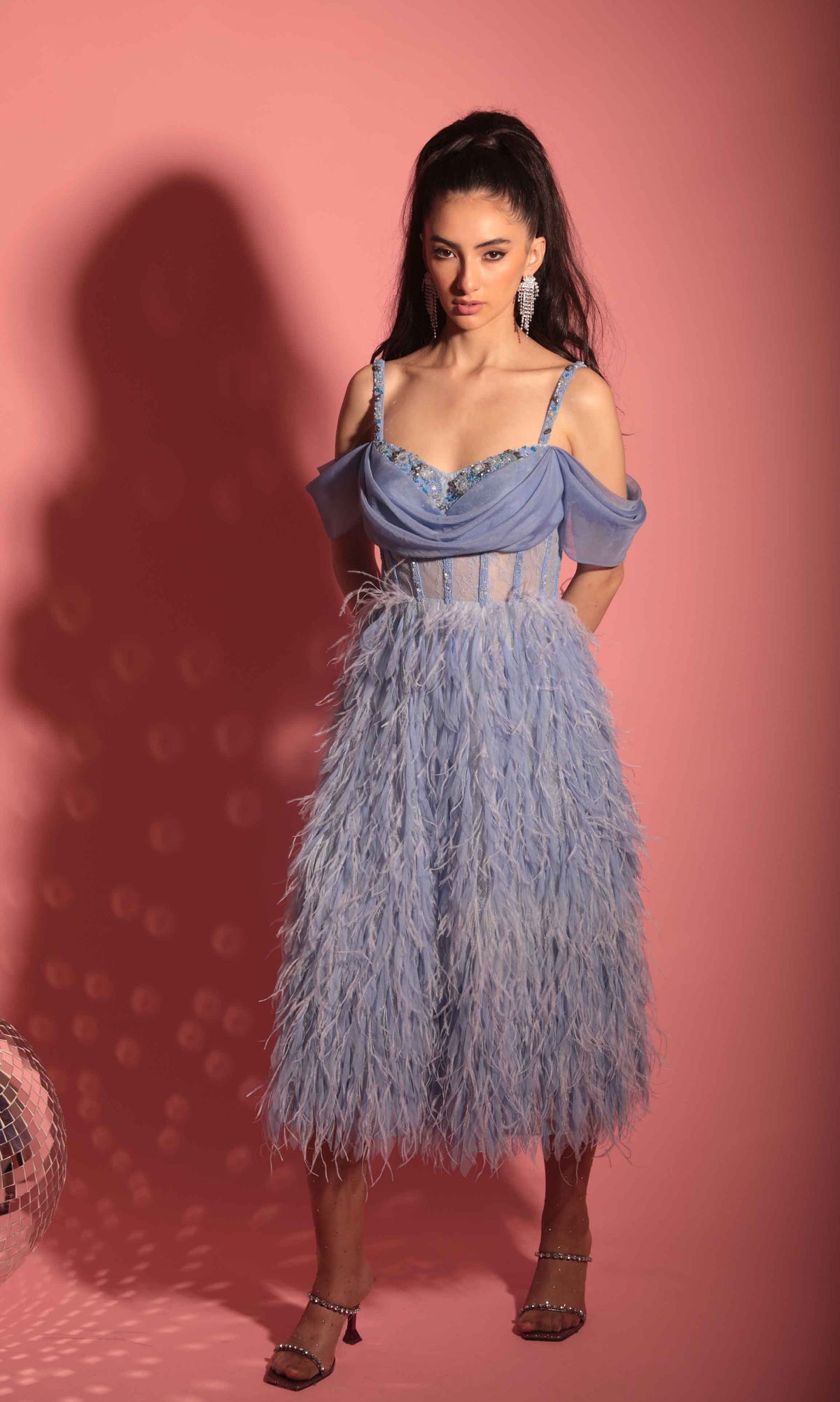 Chrishell Feather Dress