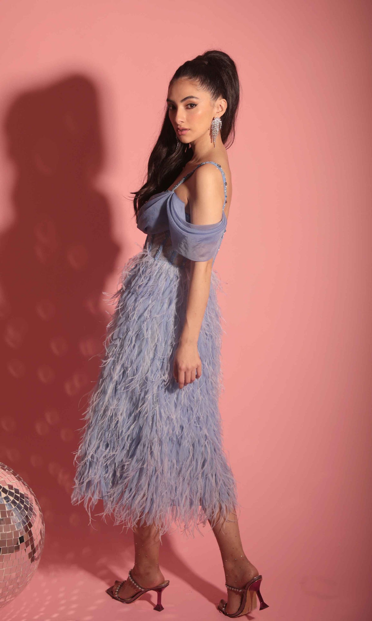 Chrishell Feather Dress