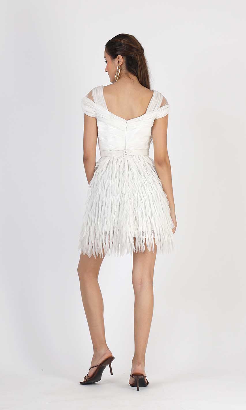 Gillian White Feather Dress