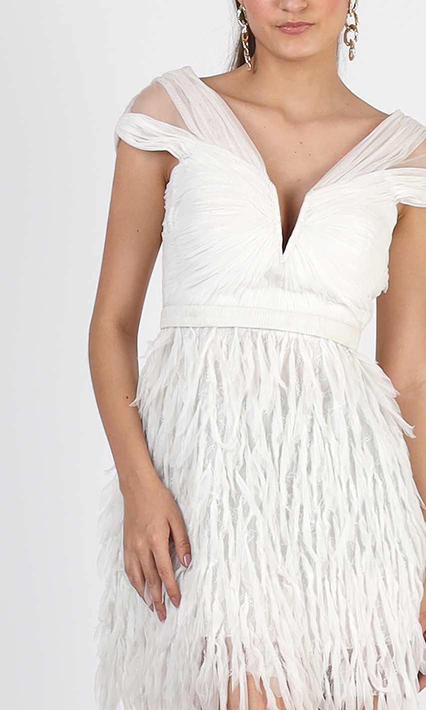 Gillian White Feather Dress