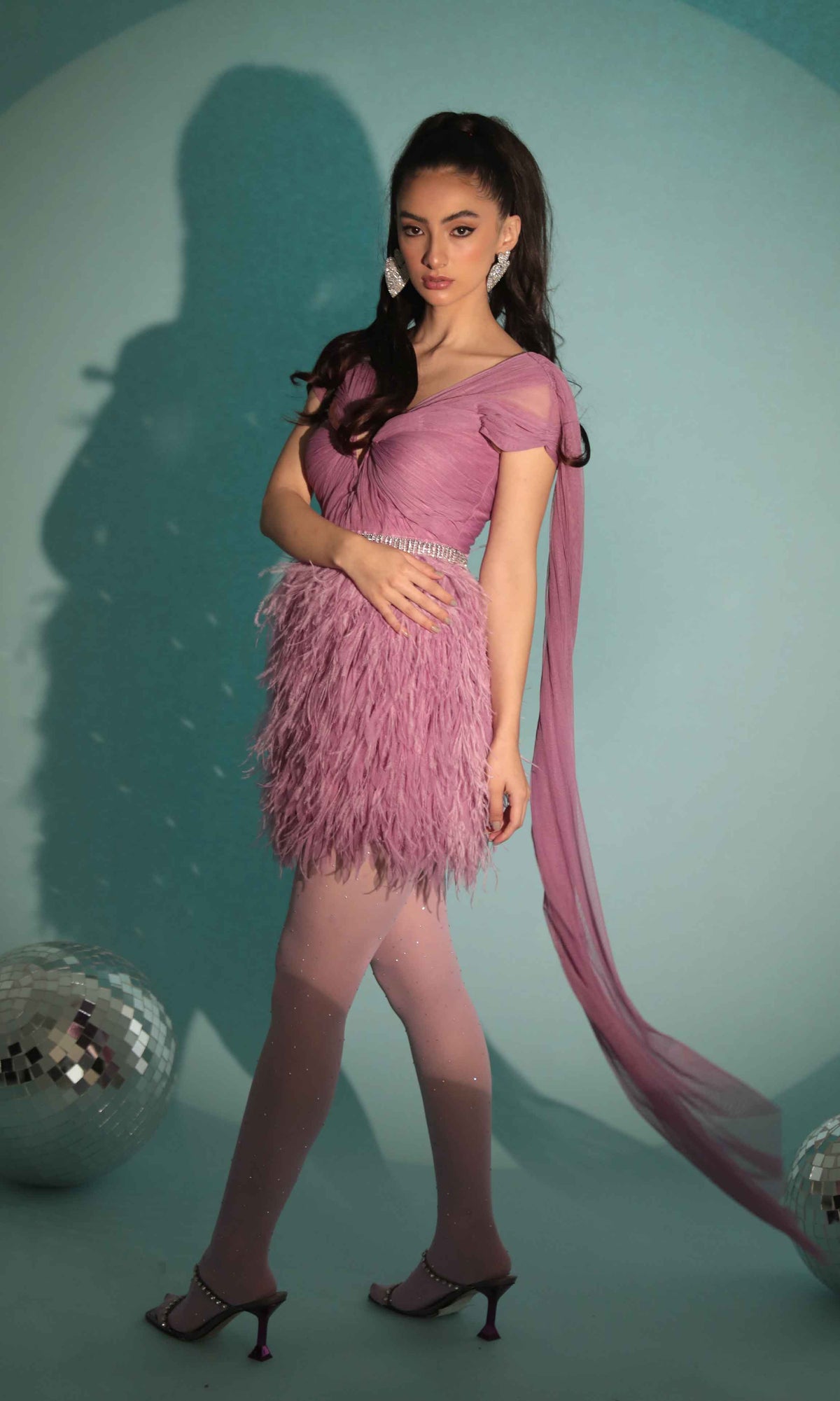 Helena Mini Feather Dress
