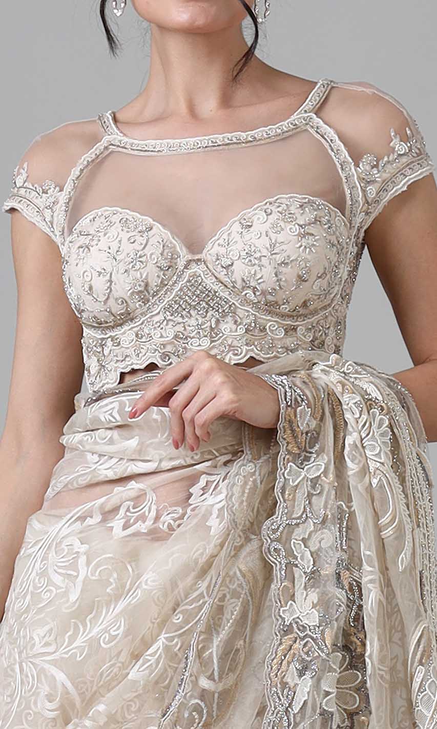 Embroidered ivory