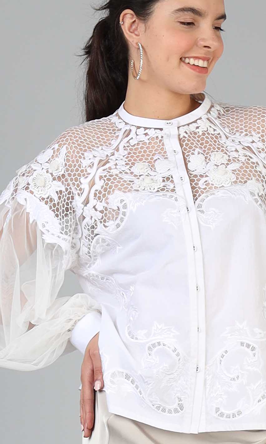 Embroidery on mesh