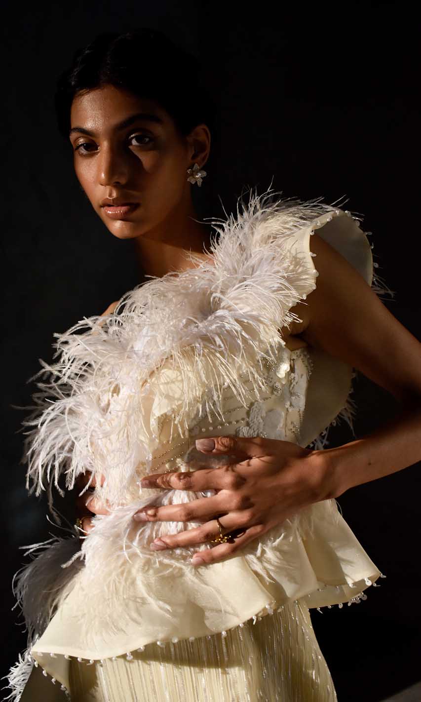 Feathers and sequins
