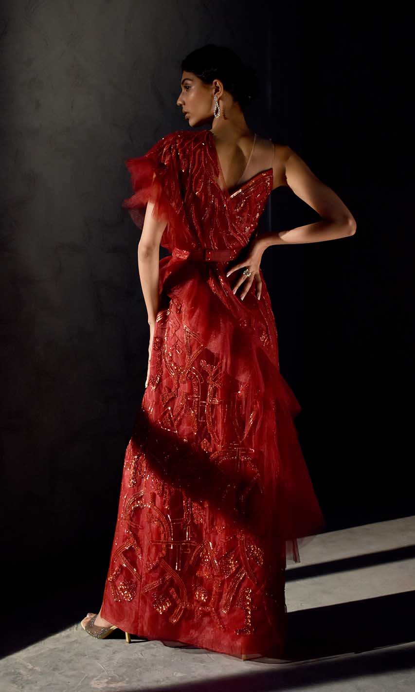 Embroidery and ruffles
