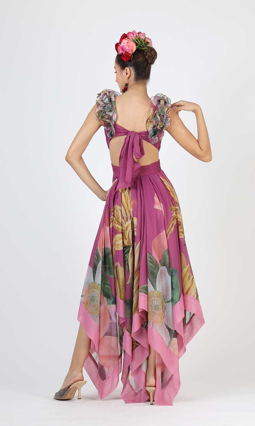 Dove Asymmetric Gown