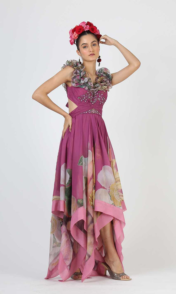 Dove Asymmetric Gown Geisha Designs by Paras and Shalini Dove Asymmetric Gown Geisha Designs by Paras and Shalini