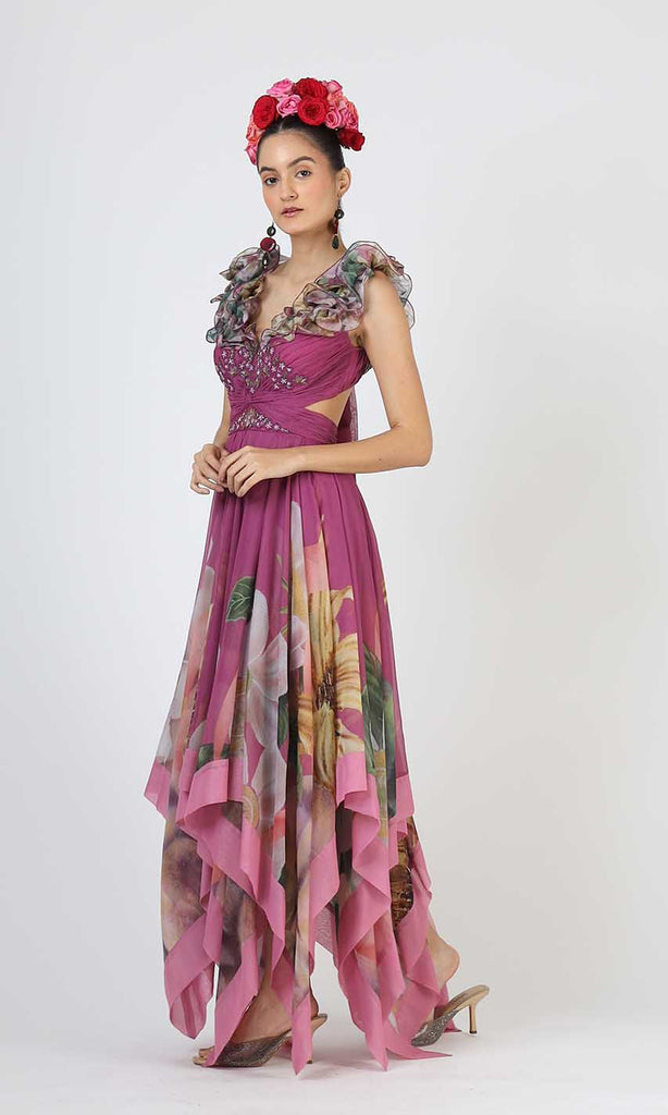 geisha designs asymmetrical maxi dress Geisha Designs Asymmetrical Maxi Dress