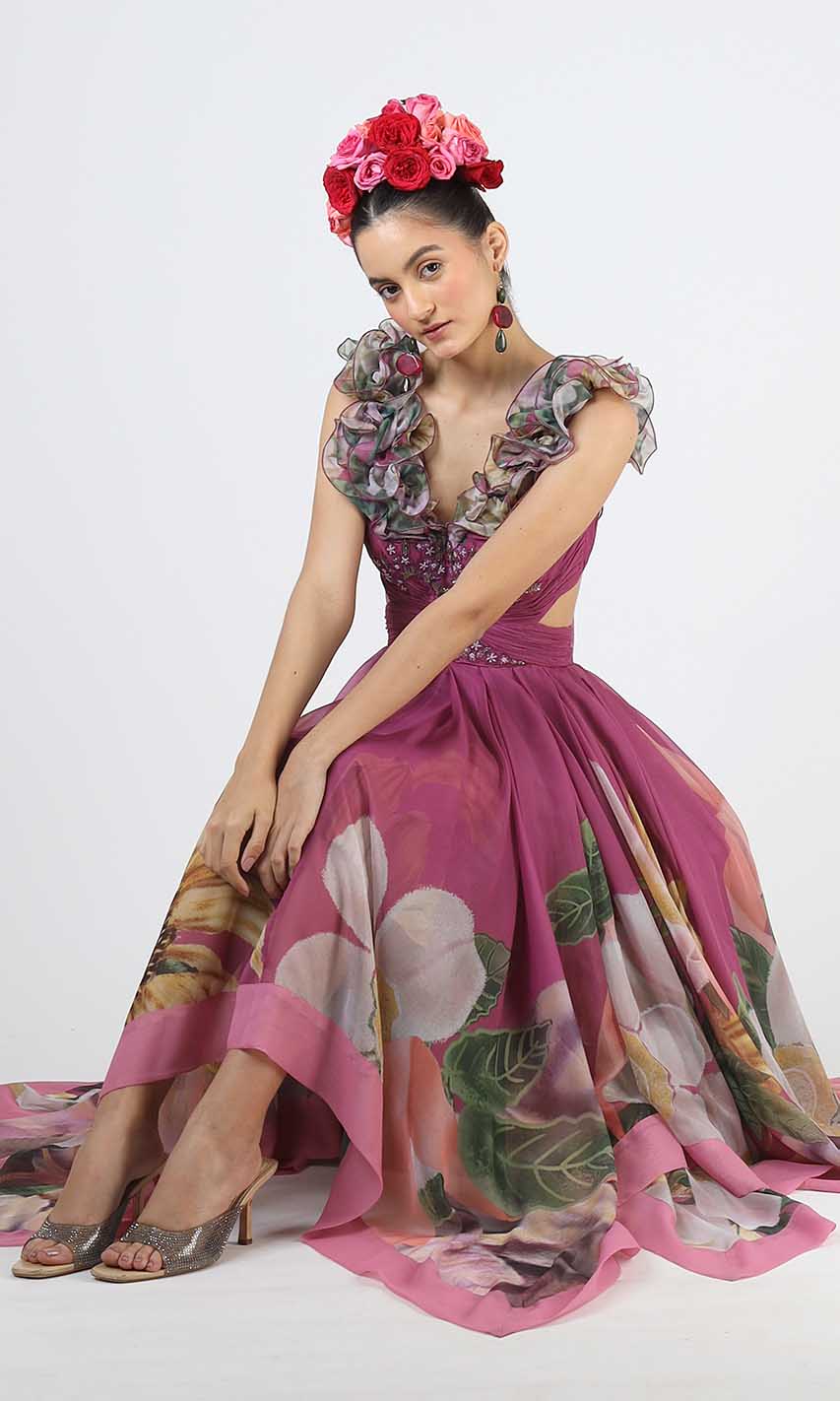 Dove Asymmetric Gown – Geisha Designs by Paras and Shalini