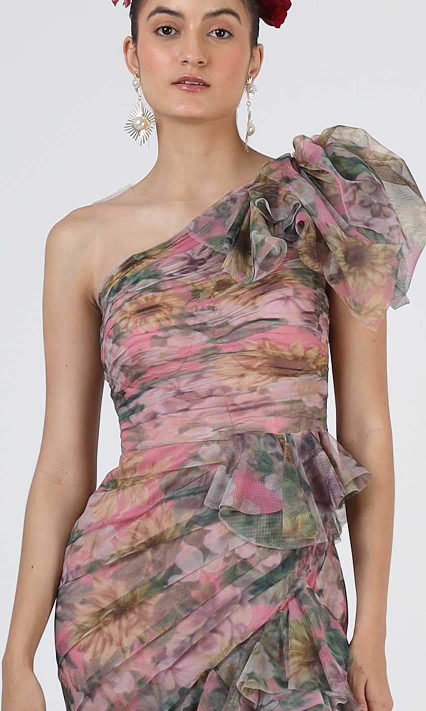 Ruched florals