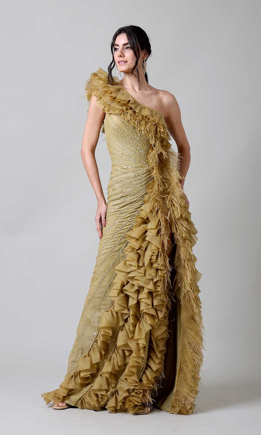 Cascading ruffles
