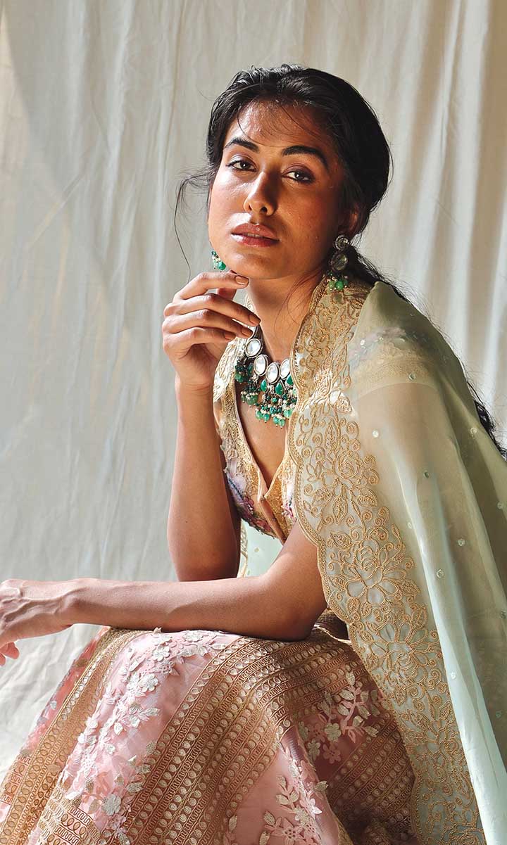 Ivy Goddess Hand Embroidered Lehenga Set