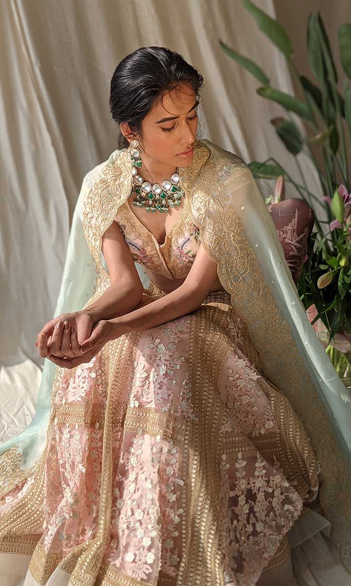 Ivy Goddess Hand Embroidered Lehenga Set