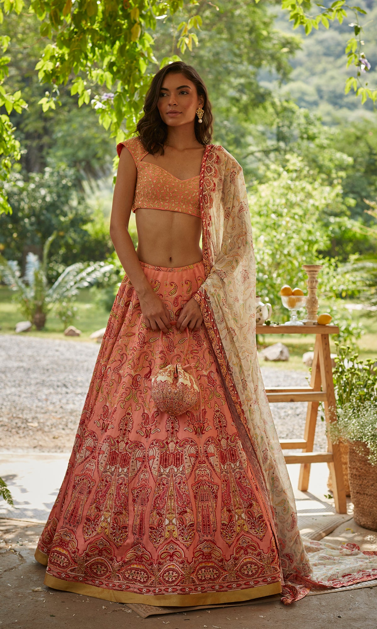 Pretty in Peach Lehenga Set