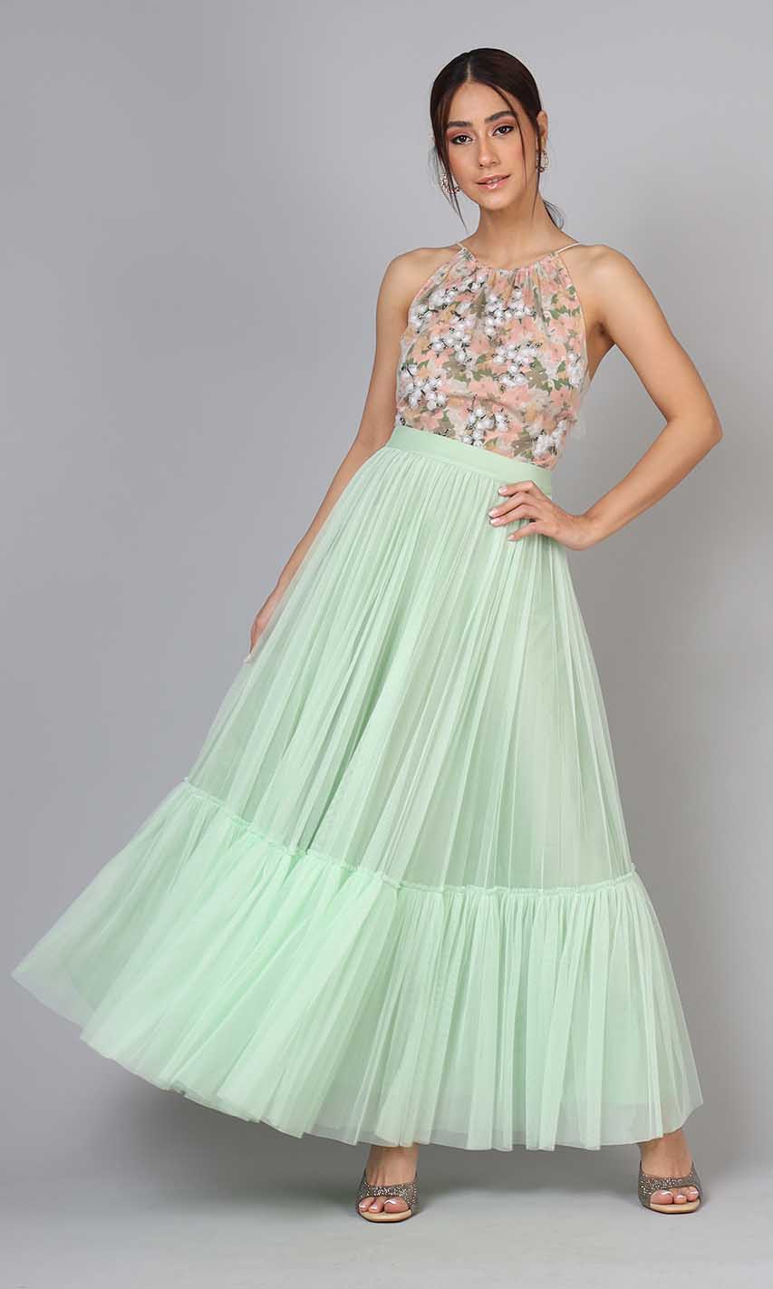 Claire Tulle Skirt (Mint)